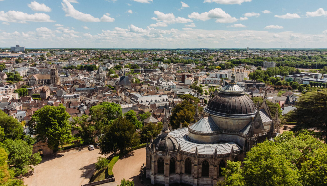 Vue aérienne du domaine royal de Dreux