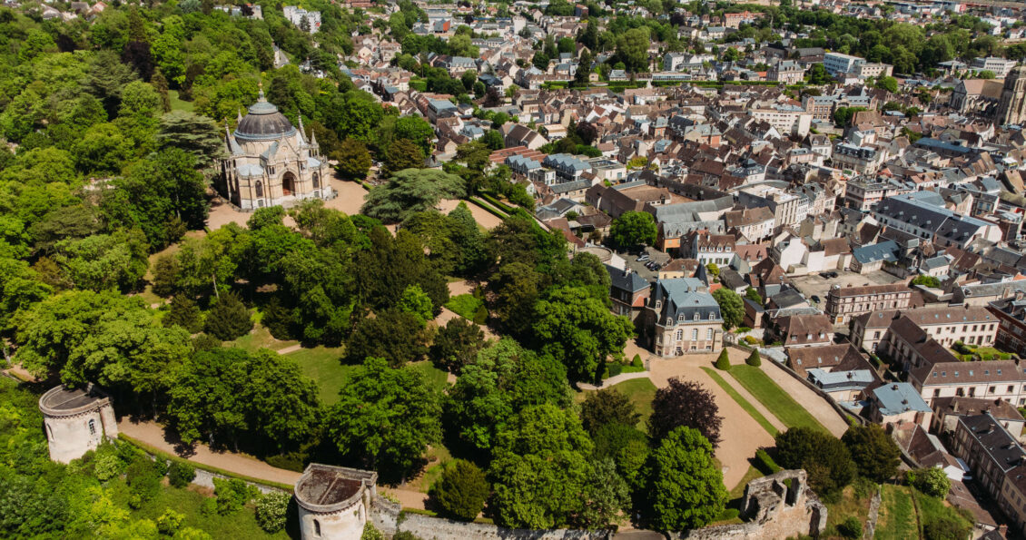 Vue aérienne chapelle de Dreux